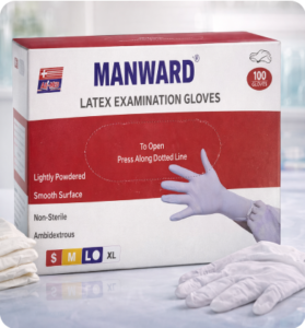 Latex examination gloves powder free  manufacturer and exporter in India